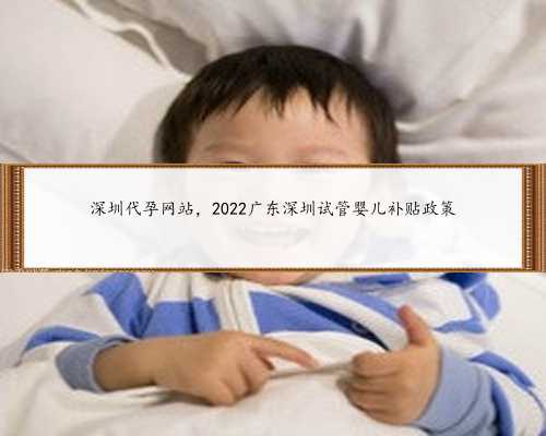 深圳代孕网站，2022广东深圳试管婴儿补贴政策
