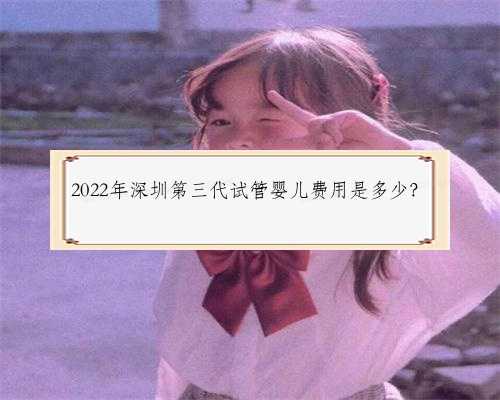 2022年深圳第三代试管婴儿费用是多少？